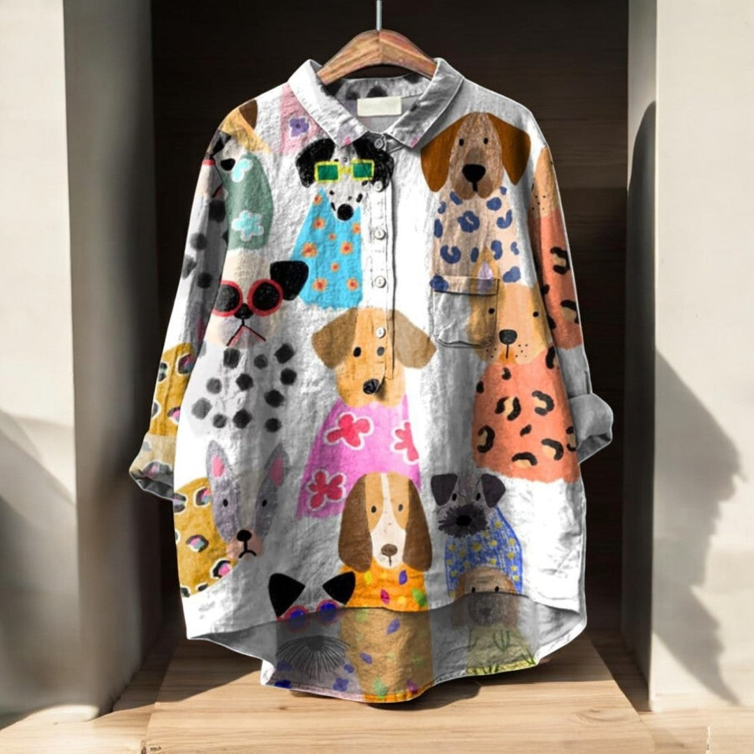 Clotilde™ | Blusa esclusiva con stampa artistica