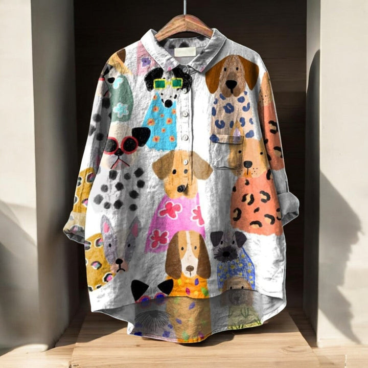 Clotilde™ | Blusa esclusiva con stampa artistica