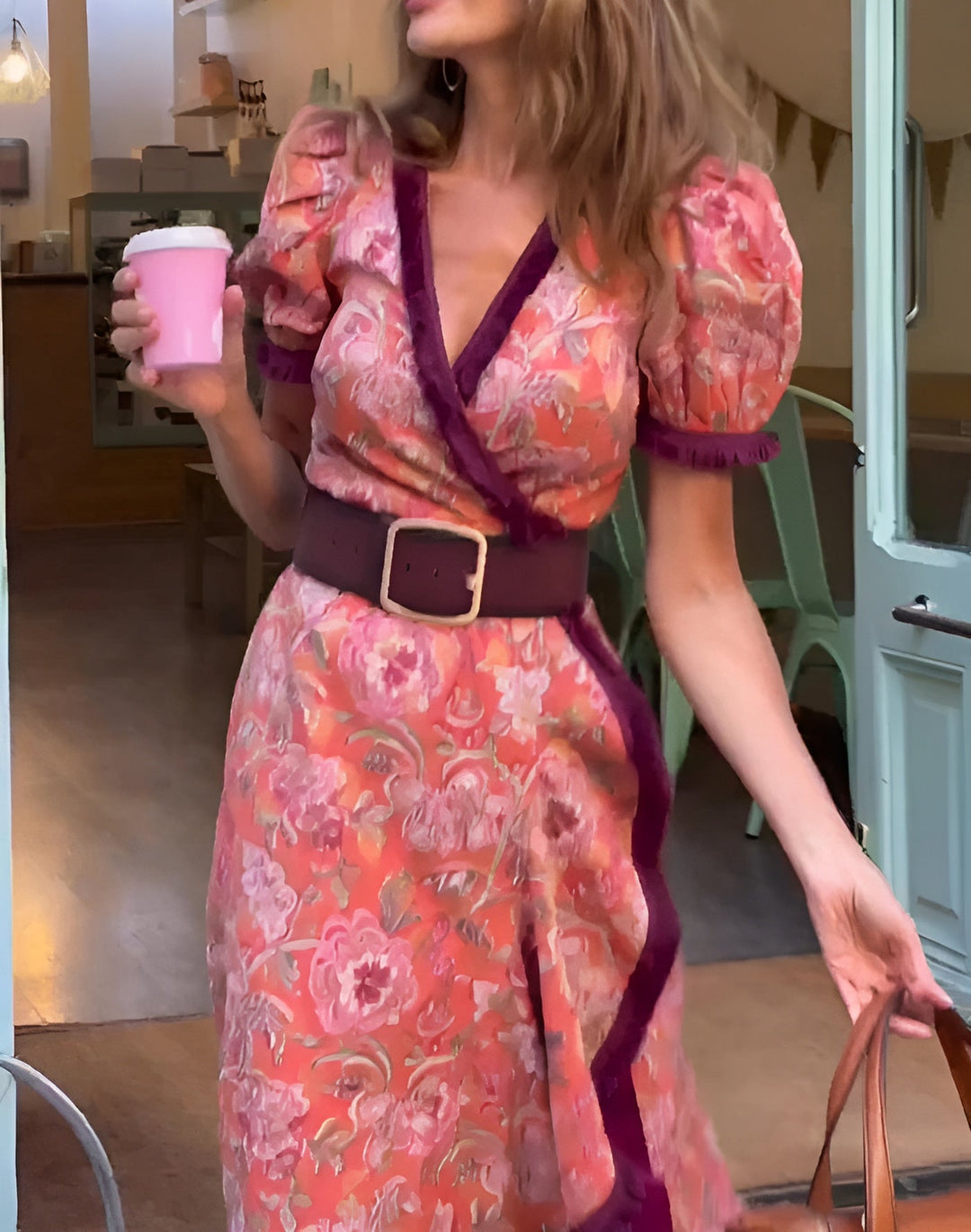 Vittoria™ | Abito Lungo Rosa Elegante