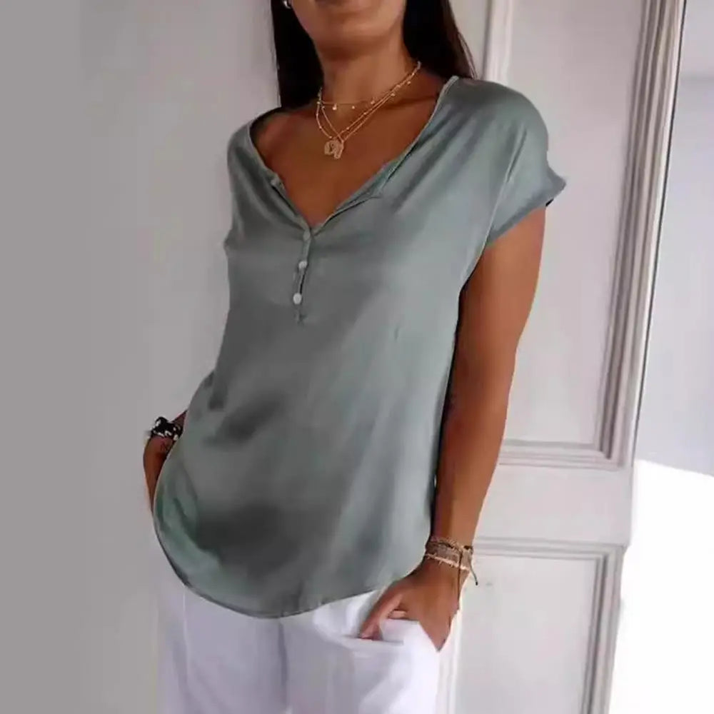 Danna™ Top elegante con scollo a V