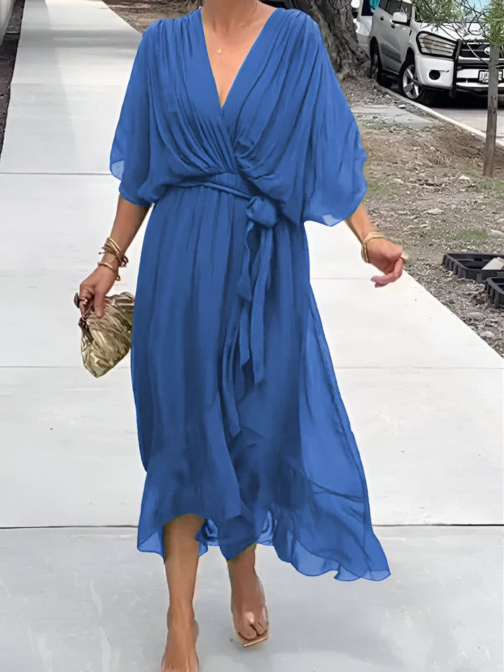 Delfina™ | Abito in Chiffon con Scollo a V