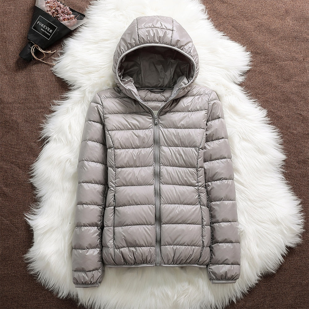 Nilda™|Giacca Impermeabile con Piume