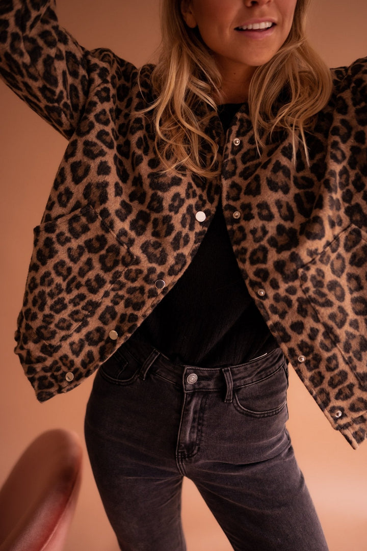 Maristella™ | Giacca trendy con stampa leopardata