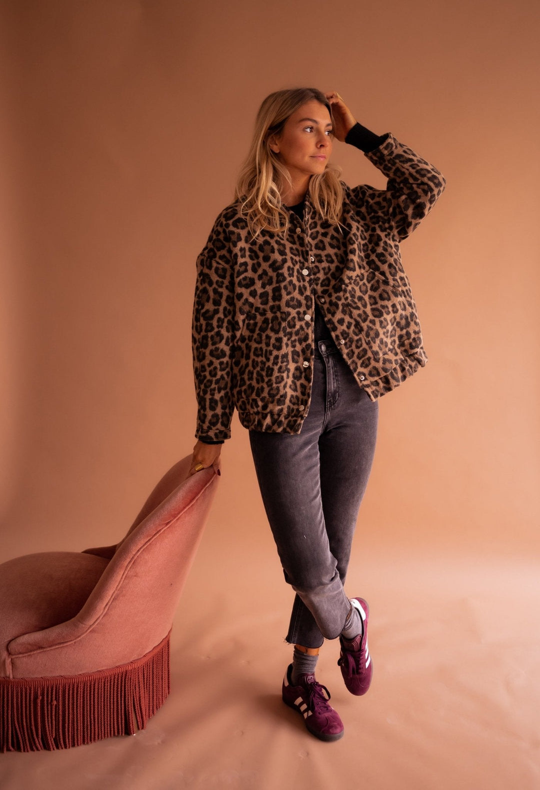 Maristella™ | Giacca trendy con stampa leopardata