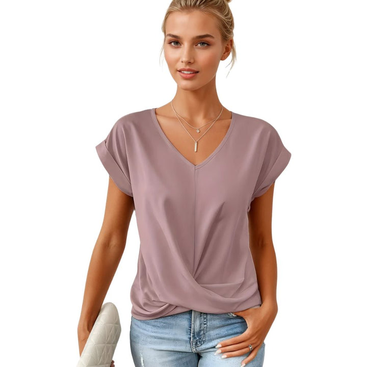 Alda™ | T-shirt casual con scollo a V