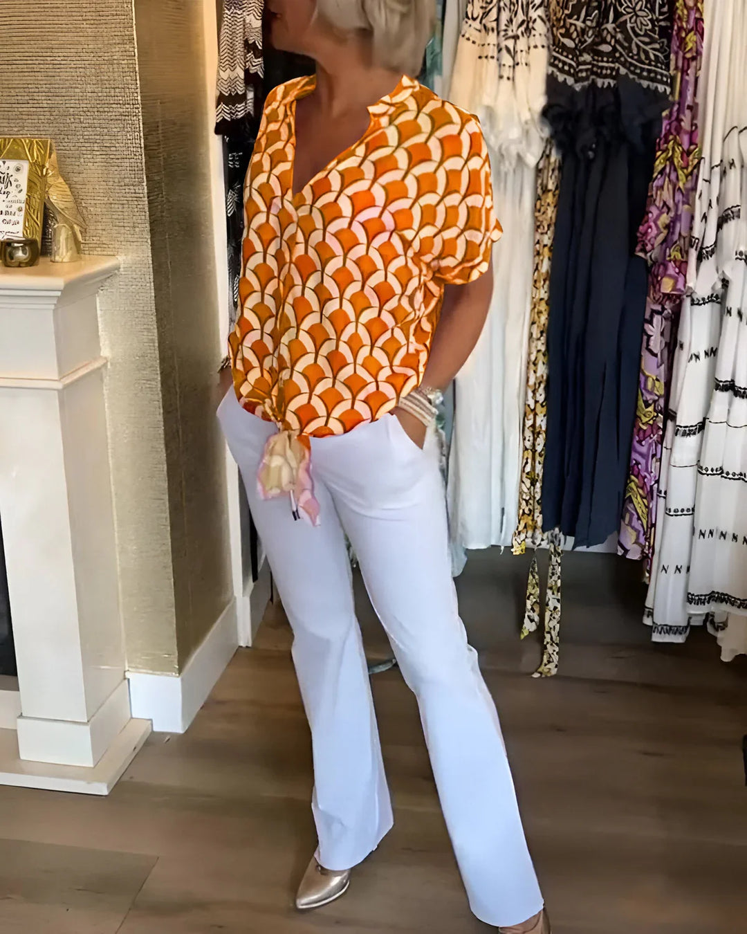 Marina™ | Blusa con Nodo Frontale