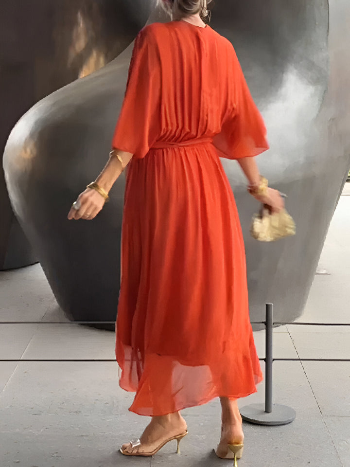 Delfina™ | Abito in Chiffon con Scollo a V