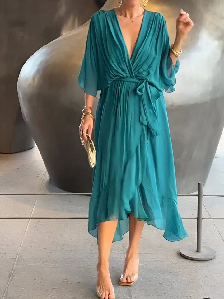 Delfina™ | Abito in Chiffon con Scollo a V