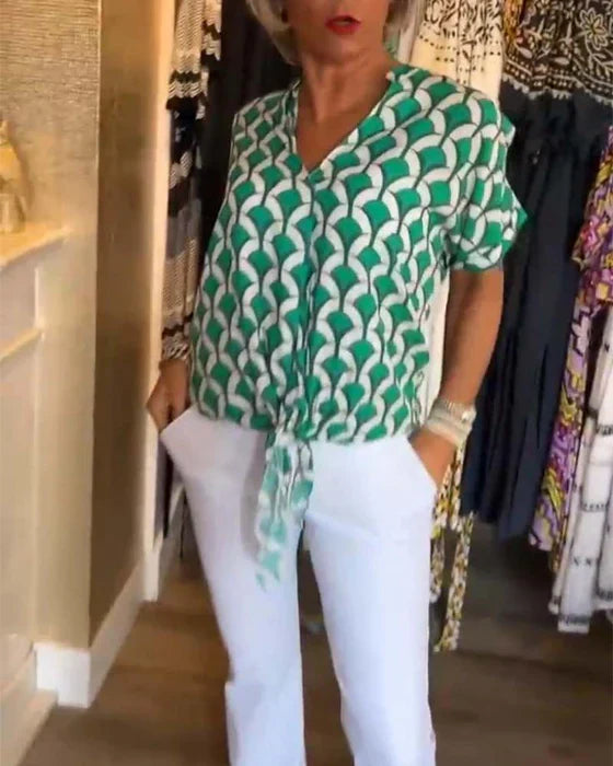 Marina™ | Blusa con Nodo Frontale