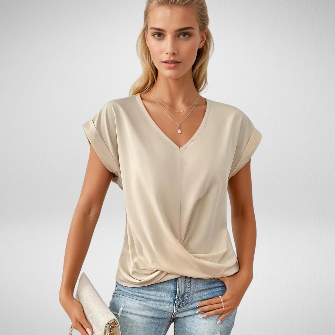 Alda™ | T-shirt casual con scollo a V