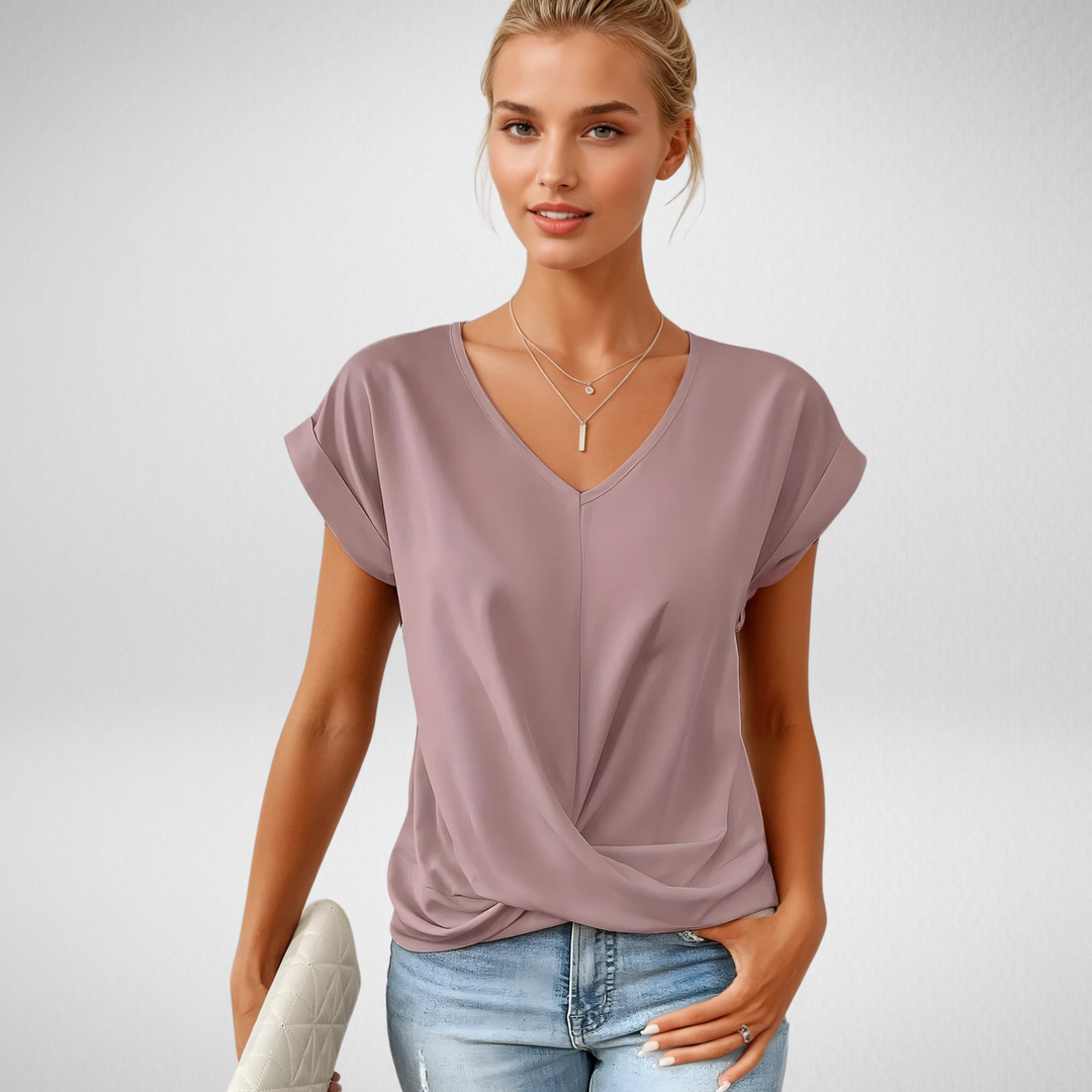 Alda™ | T-shirt casual con scollo a V