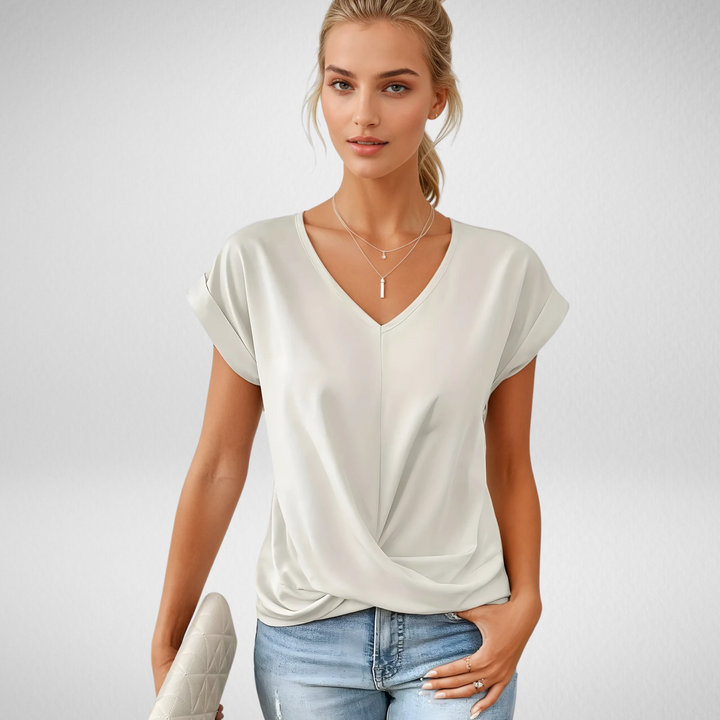 Alda™ | T-shirt casual con scollo a V